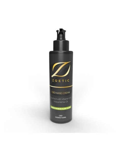 Zoetic 300mg CBD Hand Cream 100ml – Lemongrass & Ylang Ylang