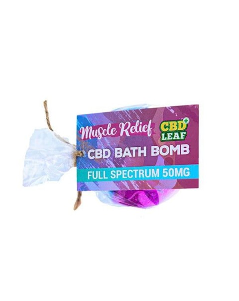 CBD Leaf 100mg CBD Bath Bomb – Muscle Relief