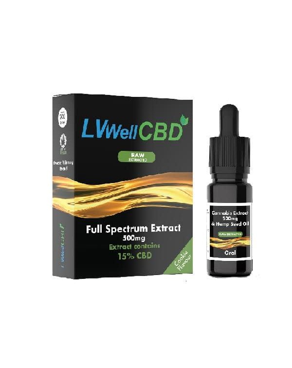 LVWell CBD 500mg 10ml Raw Cannabis Oil