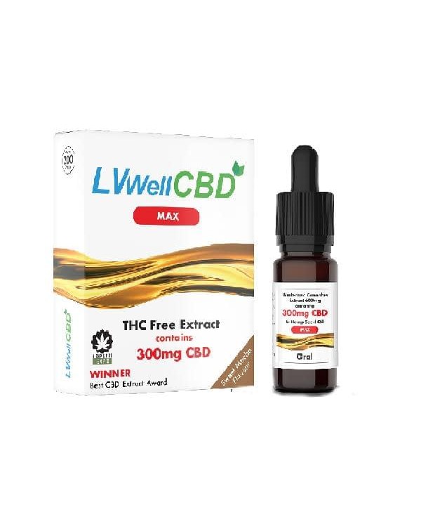 LVWell CBD 300mg 10ml Max Hemp Seed Oil