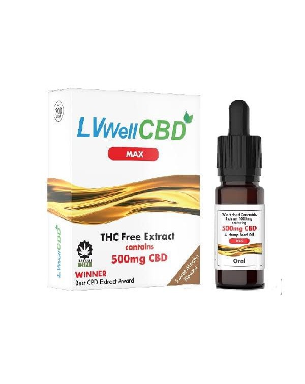 LVWell CBD 500mg 10ml Max Hemp Seed Oil