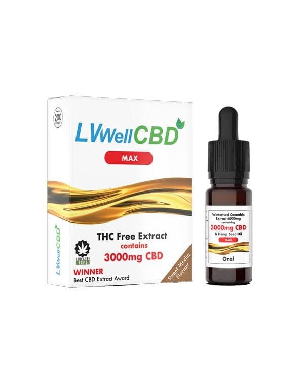 LVWell CBD Broad Spectrum 3000mg CBD 10ml Max Oil