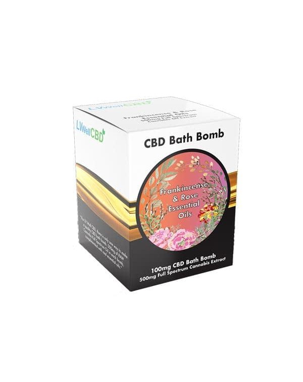 LVWell CBD 100mg CBD Bath Bomb – Frankincens...