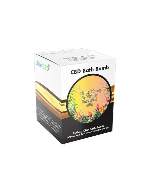 LVWell CBD 100mg CBD Bath Bomb – Ylang Ylang...