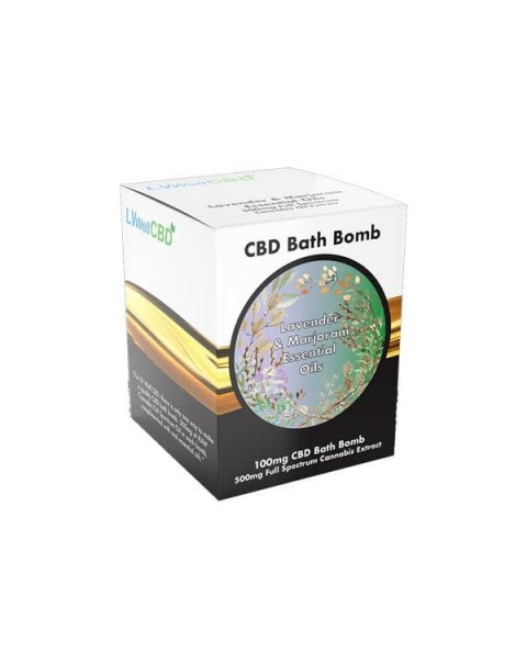 LVWell CBD 100mg CBD Bath Bomb – Lavender and Marjoram