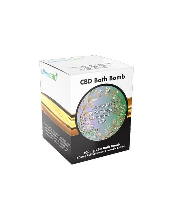 LVWell CBD 100mg CBD Bath Bomb – Lavender an...