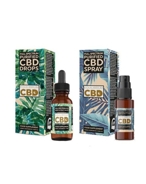 Equilibrium CBD Purified Range 250mg CBD Oil 10ml – Spray / Dropper Bottle