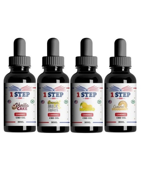 1 Step CBD 1500mg CBD Flavoured Oil 30ml