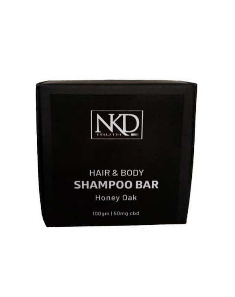 NKD 50mg CBD Speciality Body & Hair Shampoo Bar 100g – Honey Oak
