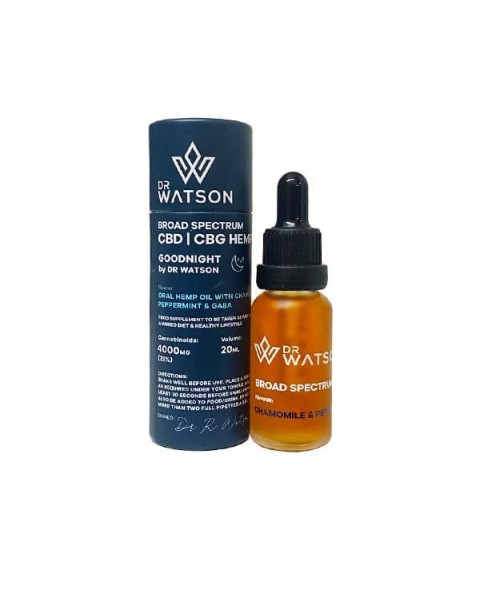 Dr Watson 3000mg CBD + CBG Broad Spectrum Oil 20ml – Relief