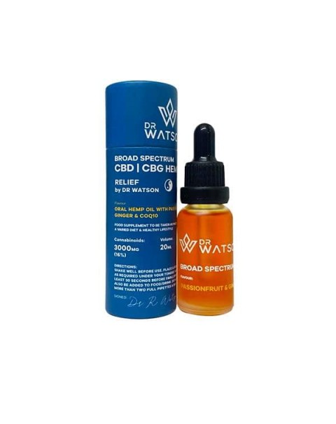 Dr Watson 4000mg CBD + CBG Broad Spectrum Oil 20ml – Goodnight