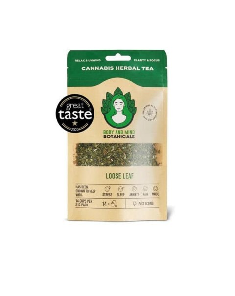 Body and Mind Botanicals 560mg CBD Cannabis Herbal Tea Loose Leaf