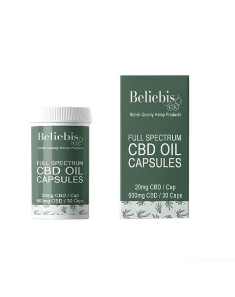 Beliebis 600mg CBD Oil Capsules – 30 Caps