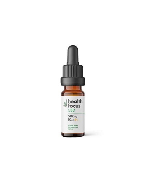 Health Focus CBD 500mg 5% Full Spectrum MCT Oil 10ml