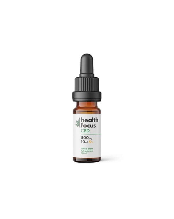 Health Focus CBD 500mg 5% Full Spectrum MCT Oil 10...