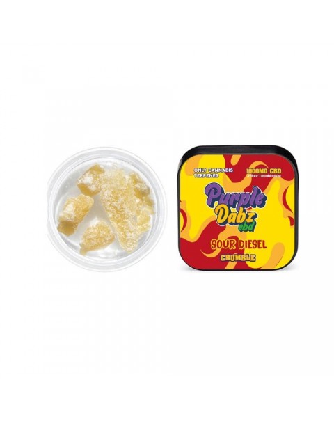 Purple Dabz CBD 1000mg CBD Crumble – Sour Diesel