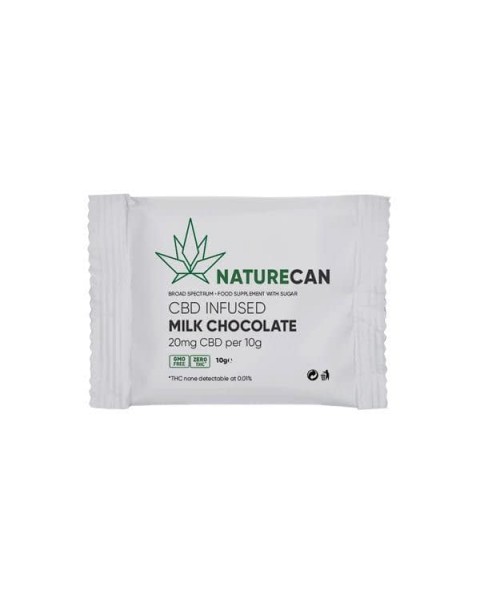 Naturecan 20mg CBD Infused Milk Chocolate 10g