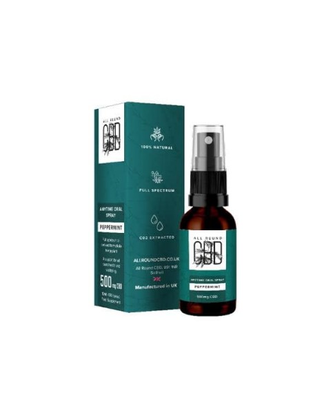 All Round CBD 500mg Anytime CBD Oral Spray 10ml