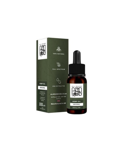 All Round CBD 1000mg CBD Full Spectrum Hemp Oil 10ml