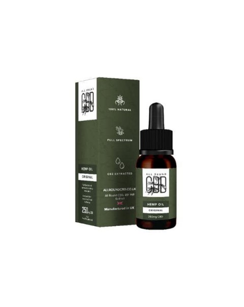 All Round CBD 250mg CBD Full Spectrum Hemp Oil 10ml