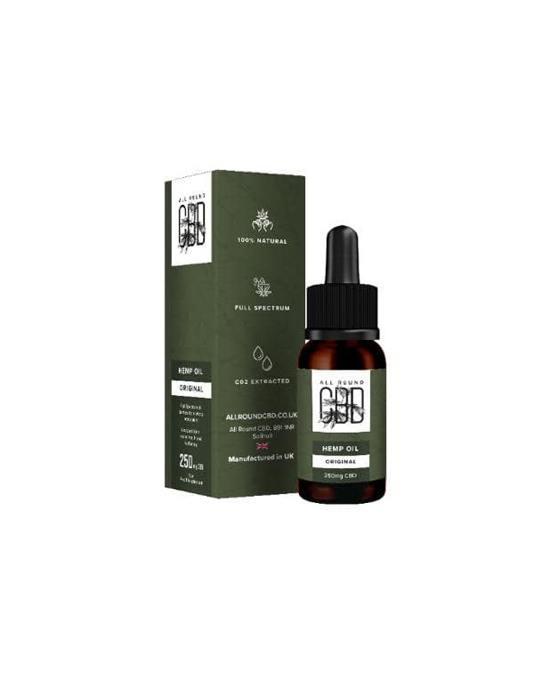 All Round CBD 250mg CBD Full Spectrum Hemp Oil 10m...