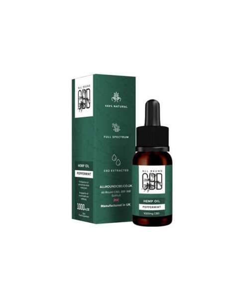 All Round CBD 1000mg CBD Full Spectrum Hemp Oil 10ml