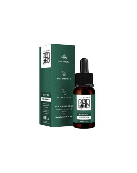 All Round CBD 500mg CBD Full Spectrum Hemp Oil 10ml