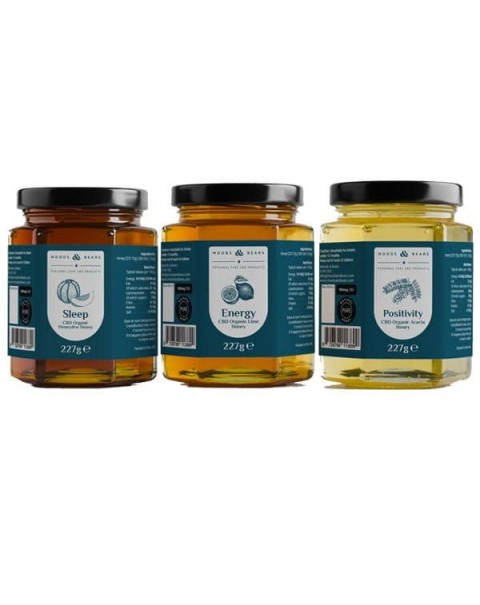 Moods and Bears 500mg CBD Natural Pure Honey 227g