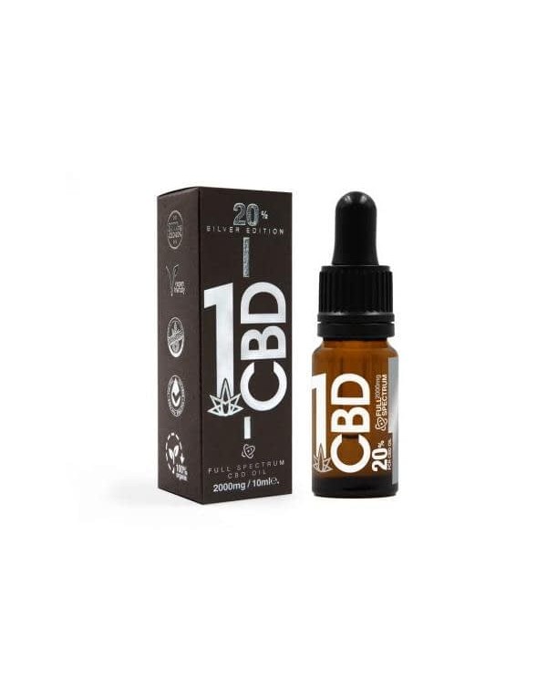 1CBD 20% Pure Hemp 1000mg CBD Oil Sliver Edition 5...