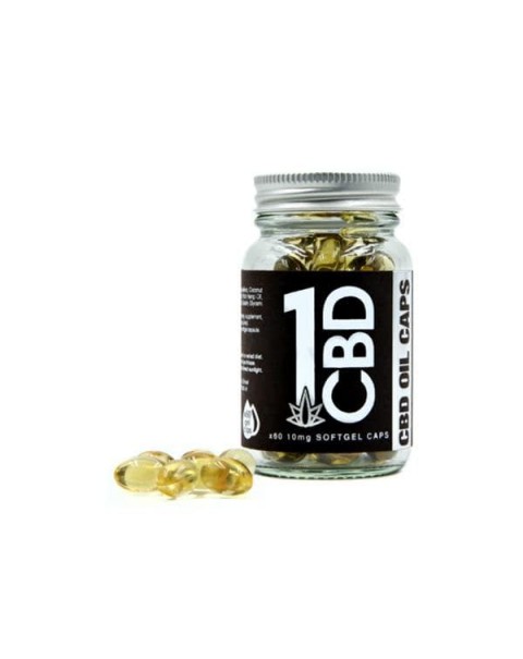 1CBD Soft Gel Capsules 10mg CBD 60 Capsules