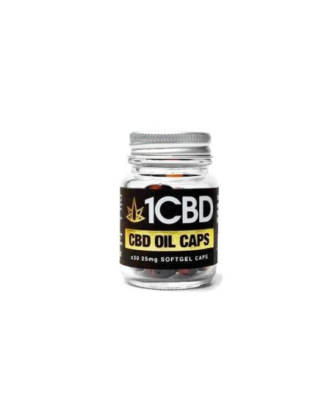 1CBD Soft Gel Capsules 25mg CBD 30 Capsules