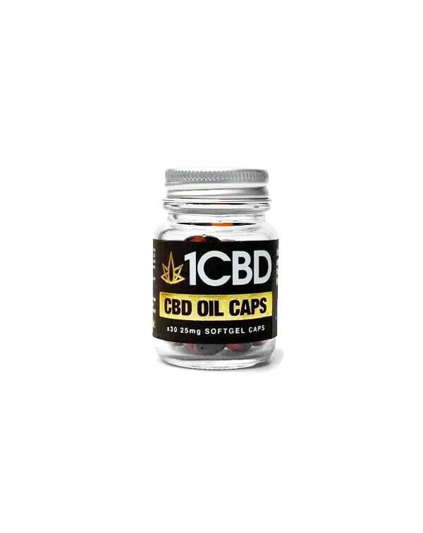 1CBD Soft Gel Capsules 25mg CBD 30 Capsules