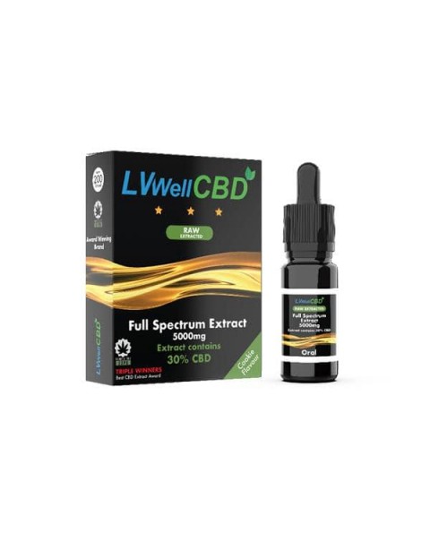 LVWELL CBD 5000mg 10ml Raw Cannabis Oil