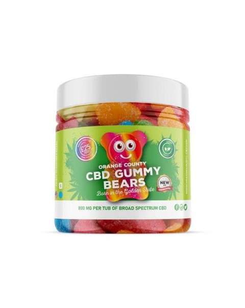 Orange County 800mg CBD Gummy Bears – Small Pack