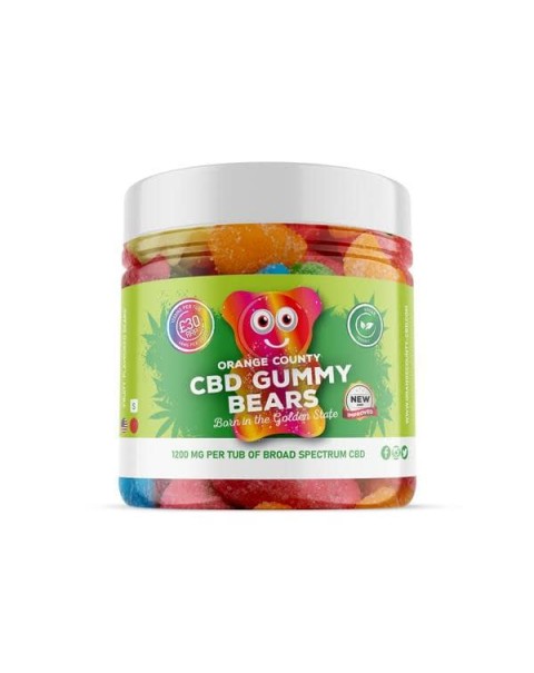 Orange County 1200mg CBD Gummy Bears – Small Pack