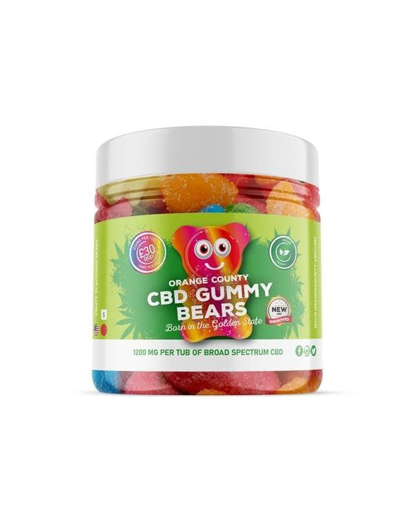 Orange County 1200mg CBD Gummy Bears – Small...