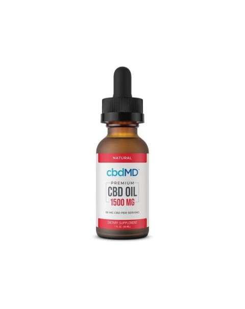 cbdMD 1500mg CBD Tincture Oil 30ml – Natural