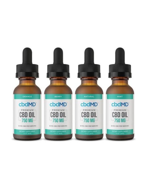 cbdMD 750MG CBD Flavoured Tincture Oil 30ml