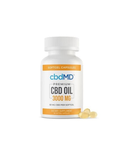 cbdMD 3000mg CBD Softgels – 60 Softgels