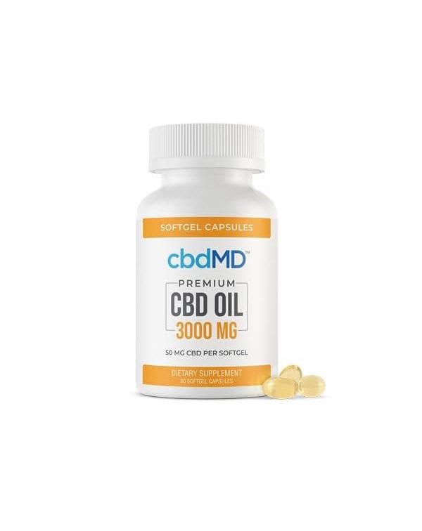 cbdMD 3000mg CBD Softgels – 60 Softgels