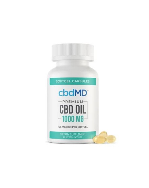 cbdMD 1000mg CBD Softgels – 60 Softgels