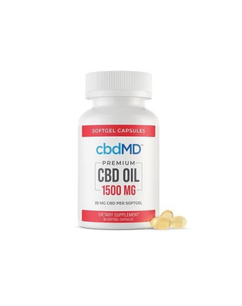 cbdMD 1500mg CBD Softgels – 60 Softgels