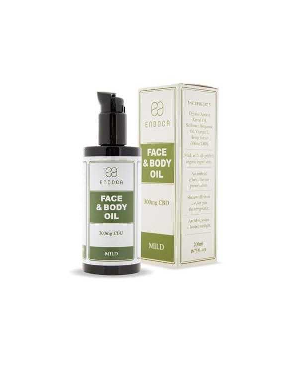 Endoca 300mg CBD Face & Body Oil – 200ml