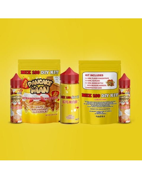 Pancake Man Strawberry Pancakes DIY Mix Kit 180ml