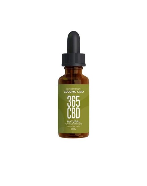 365CBD Flavoured Tincture Oil 3000mg CBD 30ml – Natural