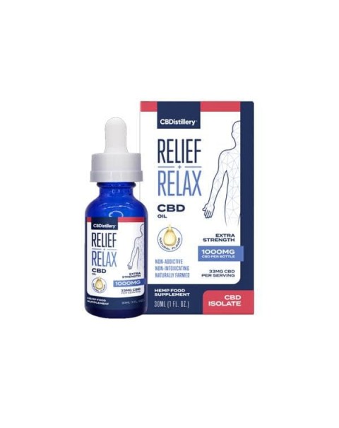 CBDistillery 1000mg CBD Relief + Relax Oil Extra 30ml