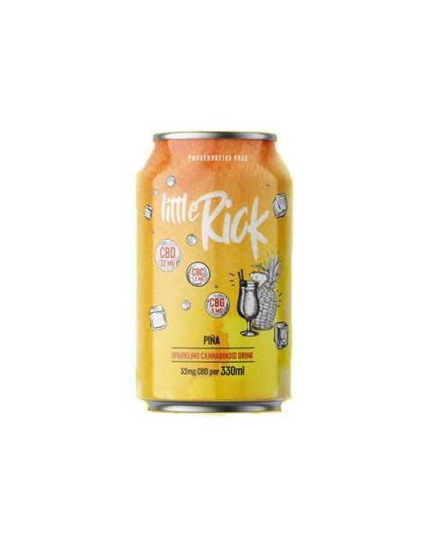 24 x Little Rick 32mg CBD (+CBG) Sparkling 330ml Pina Drink