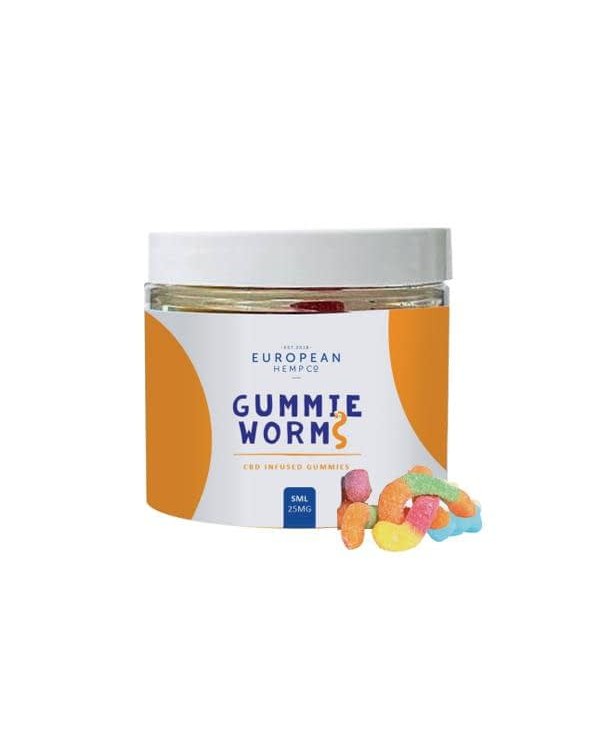 European Hemp Co 25mg CBD Gummy Worms – Smal...