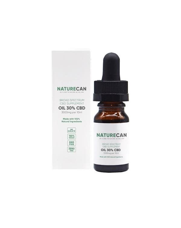 Naturecan 30% 3000mg CBD Broad Spectrum MCT Oil 10...