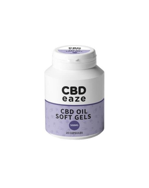 CBDeaze 500mg CBD Soft Gel Capsules – 20 Capsules